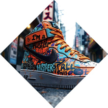 Lade das Bild in den Galerie-Viewer, Leinwandbild Sneaker Streetart Raute
