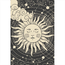 Lade das Bild in den Galerie-Viewer, Aluminiumbild Sonne und Mond vereint Boho Style Hochformat
