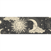 Lade das Bild in den Galerie-Viewer, Aluminiumbild gebürstet Sonne und Mond vereint Boho Style Panorama
