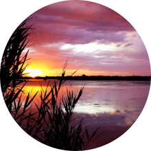 Lade das Bild in den Galerie-Viewer, Aluminiumbild Sonnenuntergang am Strand Kreis
