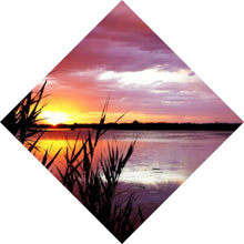 Lade das Bild in den Galerie-Viewer, Aluminiumbild Sonnenuntergang am Strand Raute
