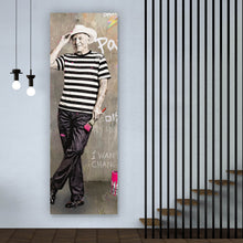 Lade das Bild in den Galerie-Viewer, Poster Spanischer Maler mit Friedenssymbol Panorama Hoch
