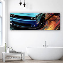 Lade das Bild in den Galerie-Viewer, Poster Sportwagen mit abstrakten Hintergrund Panorama
