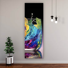 Lade das Bild in den Galerie-Viewer, Acrylglasbild Spritziger bunter Cocktail im Glas Panorama Hoch
