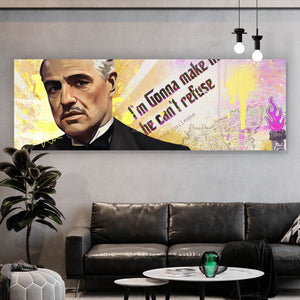 Poster Stilvolle Collage der Pate Pop Art Panorama