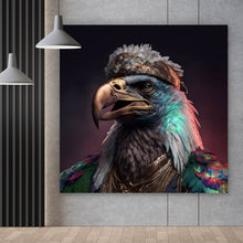 Lade das Bild in den Galerie-Viewer, Poster Stolzer Adler in königlicher Kleidung mit Schmuck Quadrat
