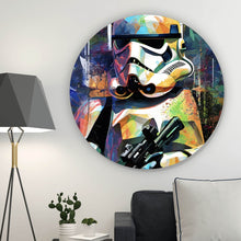 Lade das Bild in den Galerie-Viewer, Aluminiumbild Stormtrooper Abstrakt Art Kreis
