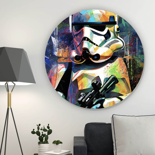 Aluminiumbild Stormtrooper Abstrakt Art Kreis