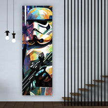 Lade das Bild in den Galerie-Viewer, Leinwandbild Stormtrooper Abstrakt Art Panorama Hoch

