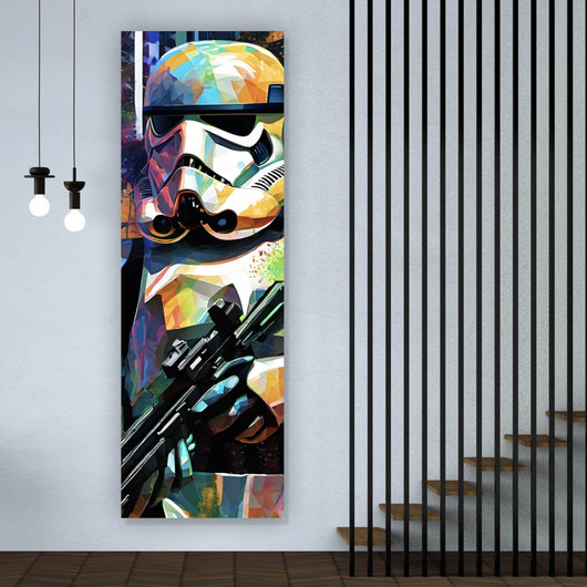 Aluminiumbild gebürstet Stormtrooper Abstrakt Art Panorama Hoch