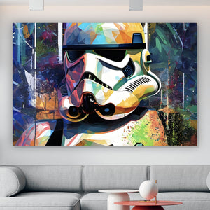 Leinwandbild Stormtrooper Abstrakt Art Querformat