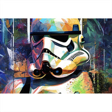 Lade das Bild in den Galerie-Viewer, Spannrahmenbild Stormtrooper Abstrakt Art Querformat
