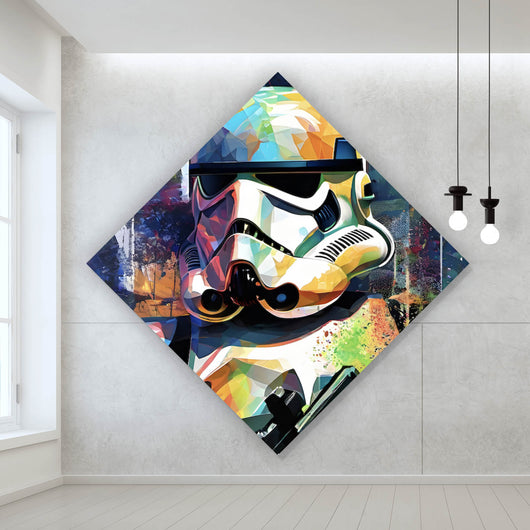 Spannrahmenbild Stormtrooper Abstrakt Art Raute