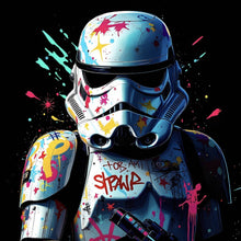Lade das Bild in den Galerie-Viewer, Acrylglasbild Stormtrooper Graffiti Quadrat
