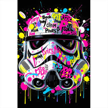 Lade das Bild in den Galerie-Viewer, Poster Stormtrooper Helm Graffiti Hochformat
