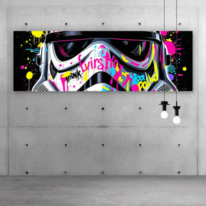 Poster Stormtrooper Helm Graffiti Panorama