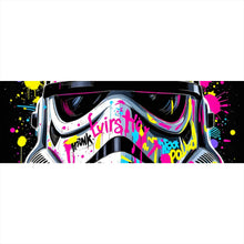 Lade das Bild in den Galerie-Viewer, Acrylglasbild Stormtrooper Helm Graffiti Panorama
