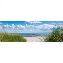 Lade das Bild in den Galerie-Viewer, Spannrahmenbild Strand mit beruhigendem Meerblick Panorama
