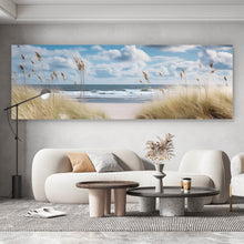 Lade das Bild in den Galerie-Viewer, Aluminiumbild Strandlandschaft mit sanften Dünen Panorama
