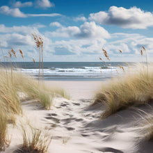 Lade das Bild in den Galerie-Viewer, Acrylglasbild Strandlandschaft mit sanften Dünen Quadrat
