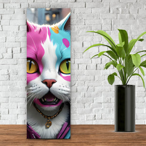 Leinwandbild Stylische Katzen Digital Art Panorama Hoch