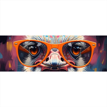 Lade das Bild in den Galerie-Viewer, Acrylglasbild Stylischer Strauß mit Sonnenbrille Panorama
