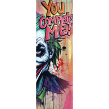Lade das Bild in den Galerie-Viewer, Acrylglasbild Superheld und Joker in lebendigen Farben vereint Panorama Hoch

