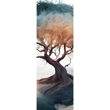 Lade das Bild in den Galerie-Viewer, Aluminiumbild Surrealer Baum im Nebel Panorama Hoch
