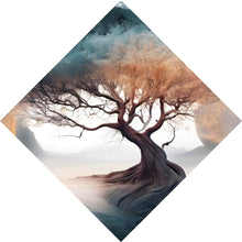 Lade das Bild in den Galerie-Viewer, Spannrahmenbild Surrealer Baum im Nebel Raute
