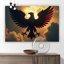 Lade das Bild in den Galerie-Viewer, Poster Symbolischer Adler in der Abenddämmerung Querformat
