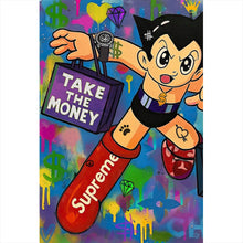 Lade das Bild in den Galerie-Viewer, Acrylglasbild Take the Money and Run Hochformat
