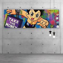 Lade das Bild in den Galerie-Viewer, Spannrahmenbild Take the Money and Run Panorama
