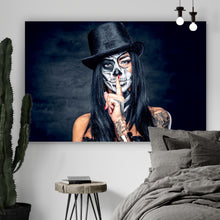 Lade das Bild in den Galerie-Viewer, Acrylglasbild Tattoo La Catrina Querformat
