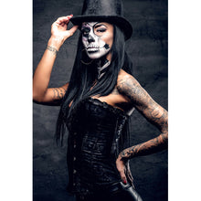 Lade das Bild in den Galerie-Viewer, Leinwandbild Tattoo La Catrina No.1 Hochformat
