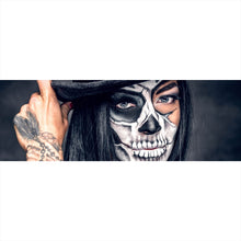 Lade das Bild in den Galerie-Viewer, Leinwandbild Tattoo La Catrina No.2 Panorama
