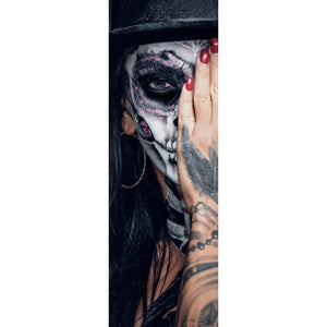 Aluminiumbild gebürstet Tattoo La Catrina No.3 Panorama Hoch