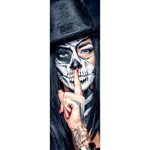 Aluminiumbild gebürstet Tattoo La Catrina Panorama Hoch