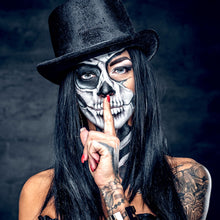 Lade das Bild in den Galerie-Viewer, Aluminiumbild gebürstet Tattoo La Catrina Quadrat
