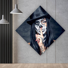 Lade das Bild in den Galerie-Viewer, Leinwandbild Tattoo La Catrina Raute
