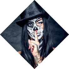 Lade das Bild in den Galerie-Viewer, Leinwandbild Tattoo La Catrina Raute
