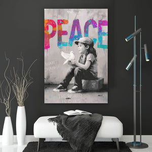 Poster The World is ours Peace Hochformat