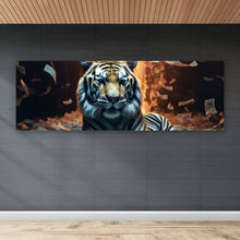 Lade das Bild in den Galerie-Viewer, Poster Tiger schwimmt in Geldscheinen Panorama
