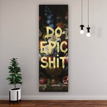 Lade das Bild in den Galerie-Viewer, Aluminiumbild gebürstet Vintage Blumen Do Epic Shit Panorama Hoch
