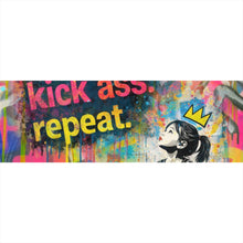 Lade das Bild in den Galerie-Viewer, Spannrahmenbild Wake up kick ass repeat Pop Art Panorama
