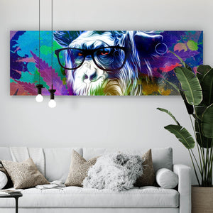Spannrahmenbild Weed Monkey Modern Art Panorama