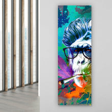 Lade das Bild in den Galerie-Viewer, Spannrahmenbild Weed Monkey Modern Art Panorama Hoch
