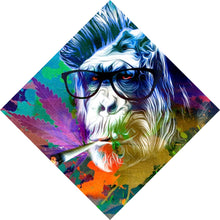 Lade das Bild in den Galerie-Viewer, Acrylglasbild Weed Monkey Modern Art Raute
