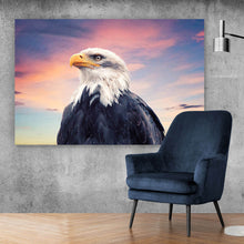 Lade das Bild in den Galerie-Viewer, Spannrahmenbild Weißkopf Seeadler Querformat
