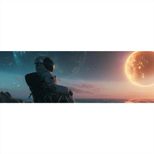 Lade das Bild in den Galerie-Viewer, Aluminiumbild Weltraum Sonnenuntergang am Strand Panorama
