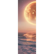 Lade das Bild in den Galerie-Viewer, Leinwandbild Weltraum Sonnenuntergang am Strand Panorama Hoch
